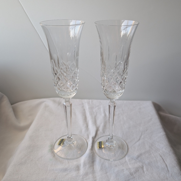 Vintage Mikasa Crystal Claridge Champagne Flutes - 2 Discontinued - Picture 2 of 10